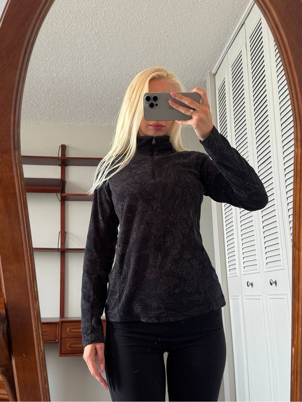 Columbia Black Quarter-Zip Long Sleeve Top for Women